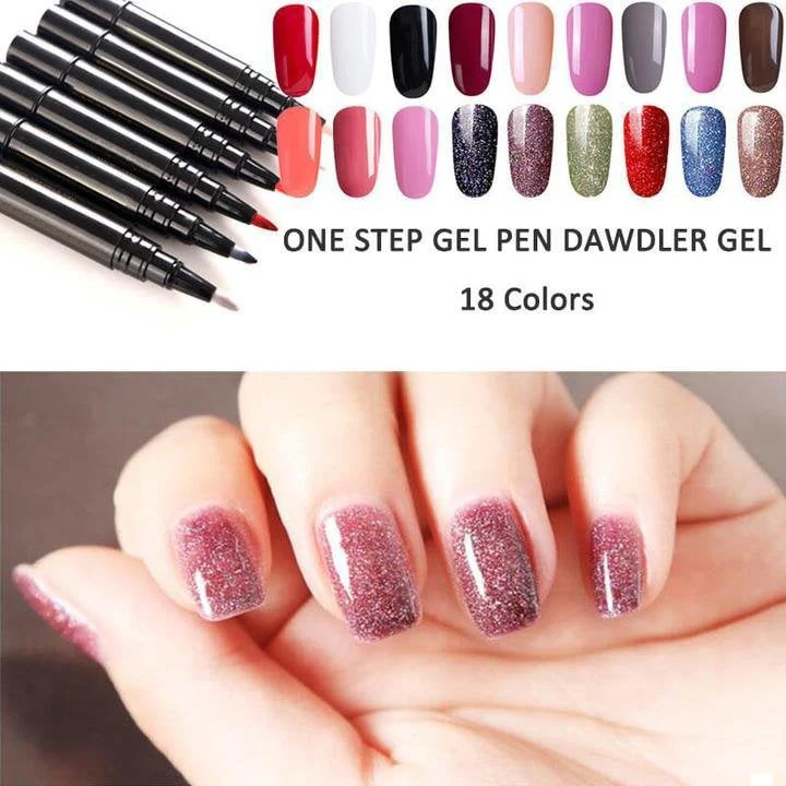 💅🌟 Limited Time Buy 1 Get 1 Free ! ✨One Step Nail Gel Pen🎨Free handheld mini UV nail lamp💡 - Image 26