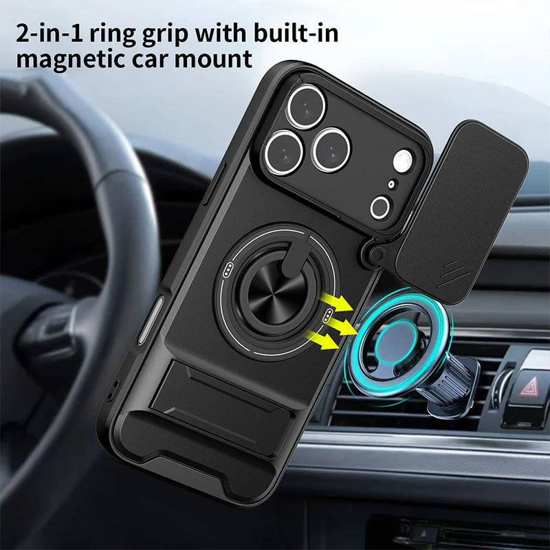 ⏳Time-Limited Special⏰4-in-1 Protective Case – Slider, Ring Holder, Magnet, 5 Colors 🔧