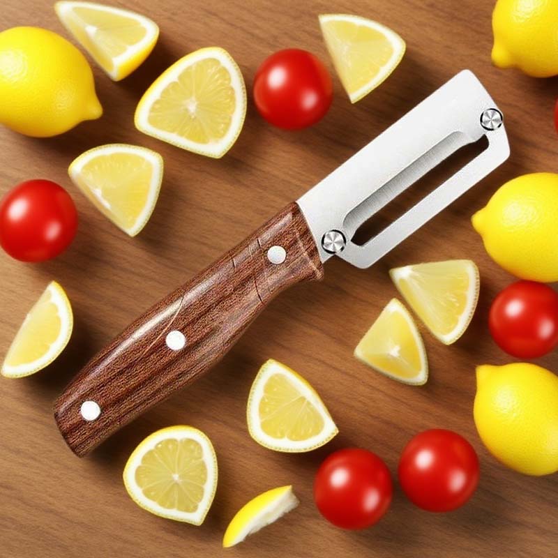 💎 MULTI-FUNCTIONAL PEELERS! 💎 Razor-Sharp Steel & Ergonomic Wood Handle for Effortless Peeling - Image 5