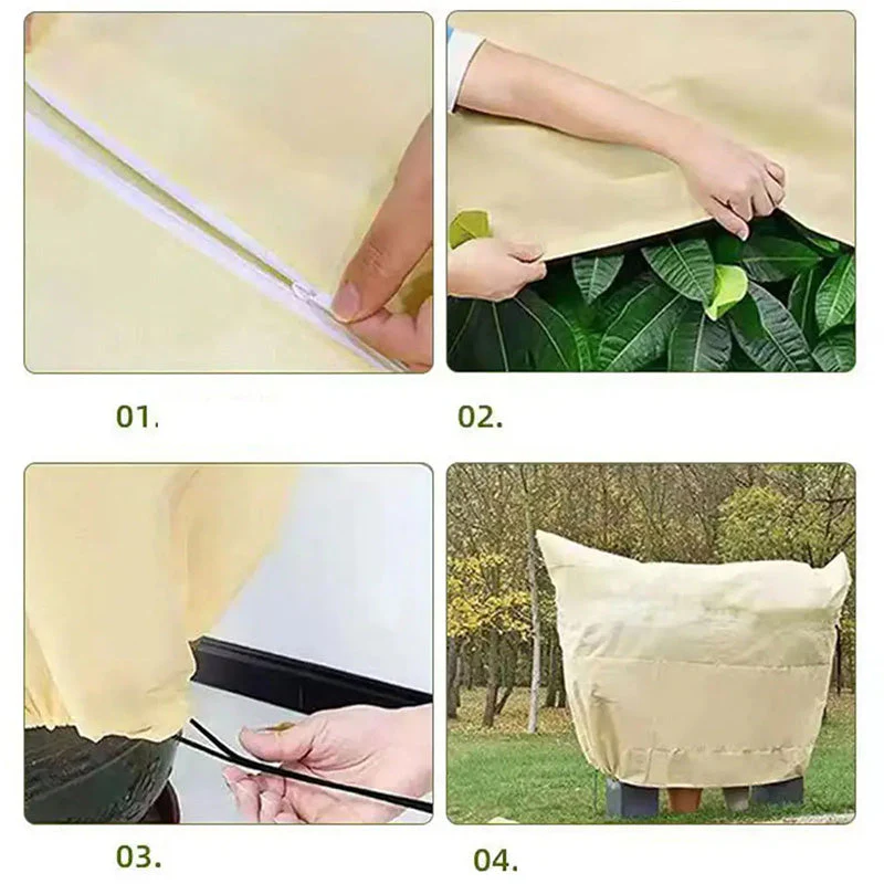 Plant Thickened Drawstring Bag Freeze Protection Covers - Image 8
