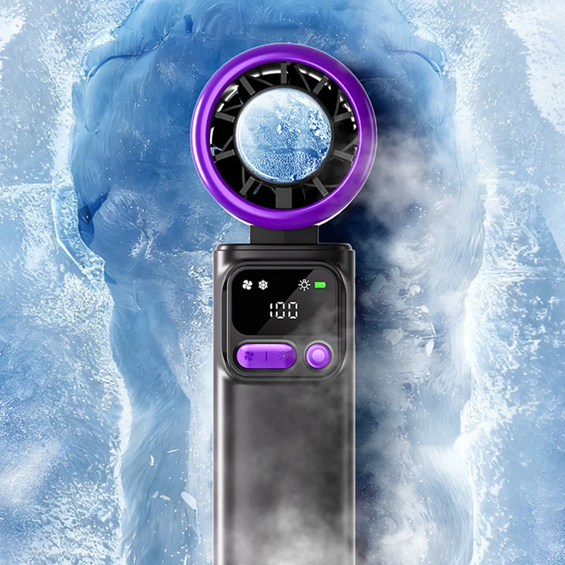 ⏳Time-Limited Special⏰Portable cooling fan with ice compression plate – evaporative cooling, 3 speed settings & rechargeable battery – perfect for hot days, the office and outdoors ✨ - Image 10