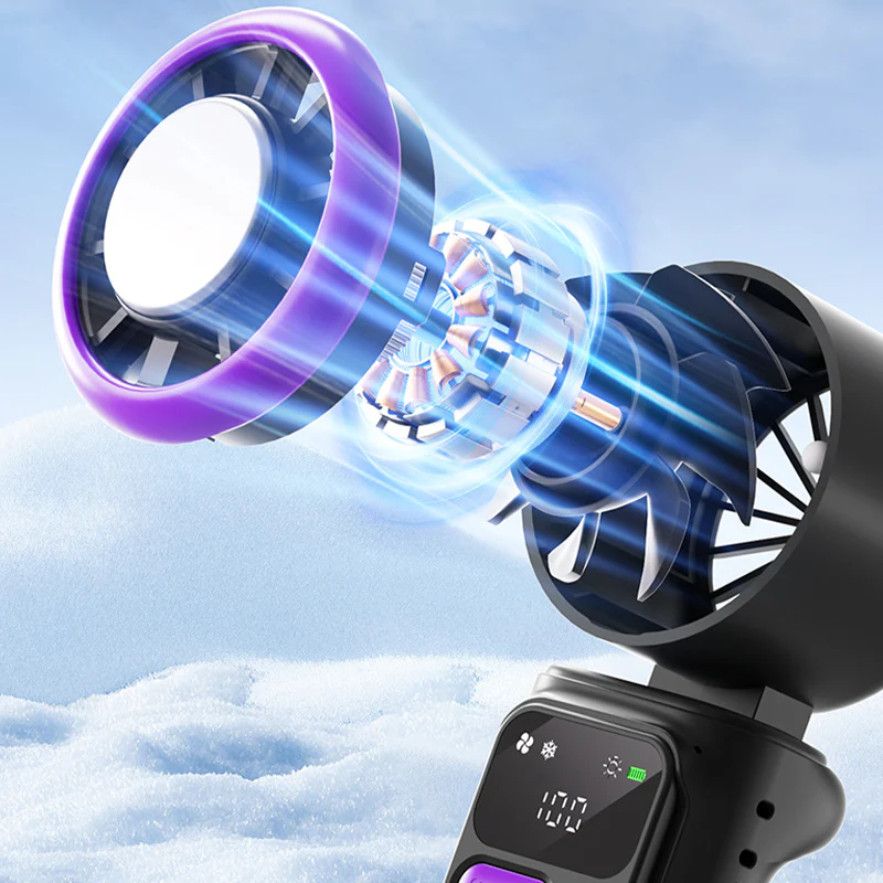 ⏳Time-Limited Special⏰Portable cooling fan with ice compression plate – evaporative cooling, 3 speed settings & rechargeable battery – perfect for hot days, the office and outdoors ✨ - Image 6