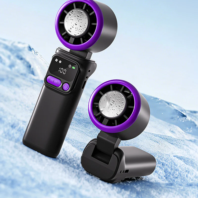 ⏳Time-Limited Special⏰Portable cooling fan with ice compression plate – evaporative cooling, 3 speed settings & rechargeable battery – perfect for hot days, the office and outdoors ✨ - Image 7