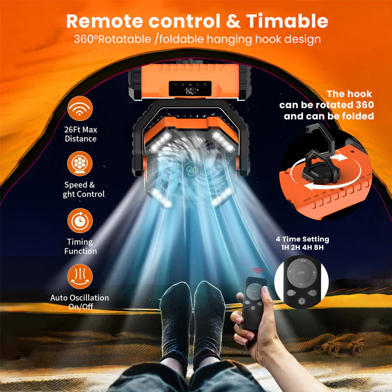 Portable Oscillating Fan with Remote Control - Image 6