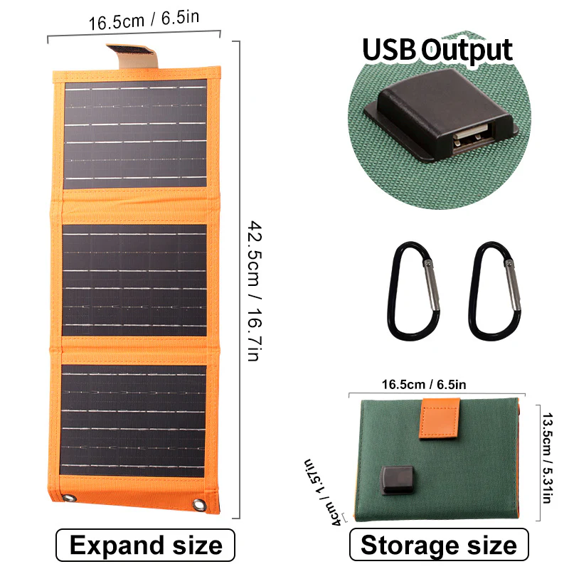 🥳2026 HOT SALE🥳💞50% OFF!✨ 💝Portable Solar Panel with USB Charging - Image 9