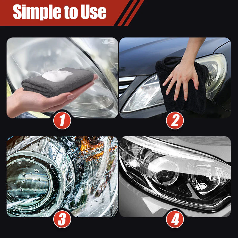 180ml Professional Car Headlight Restorer with Sponge - Image 8
