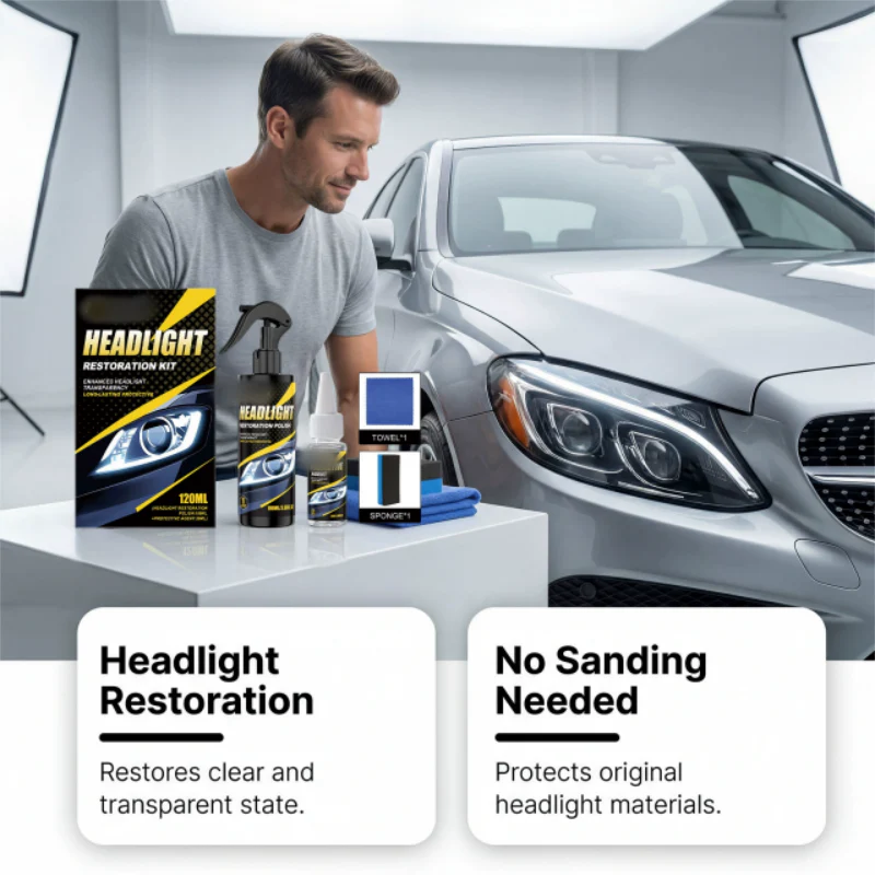 🚗Hot sale -50% OFF🚗 Professional Headlight Polish and Sealant Kit - Image 2