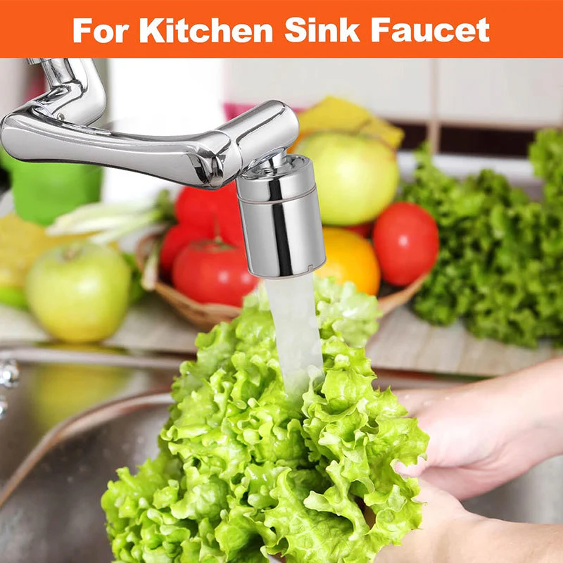 1440° splash-proof and universally rotatable faucet adapter - Image 2
