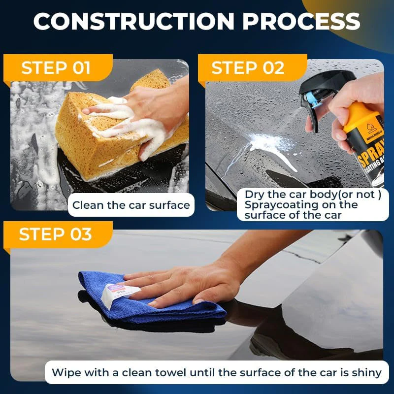 3‑in‑1 SiO₂ Ceramic Quick Coat Spray – Waterless Wash, Streak‑Free Gloss & Rain‑Beading Shield - Image 10