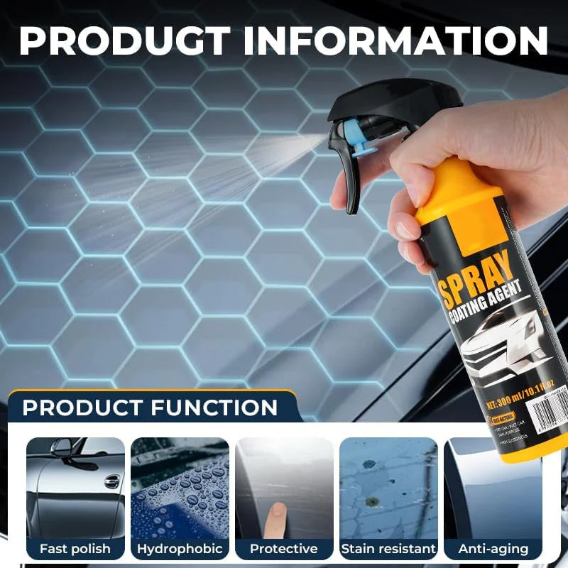 3‑in‑1 SiO₂ Ceramic Quick Coat Spray – Waterless Wash, Streak‑Free Gloss & Rain‑Beading Shield - Image 4