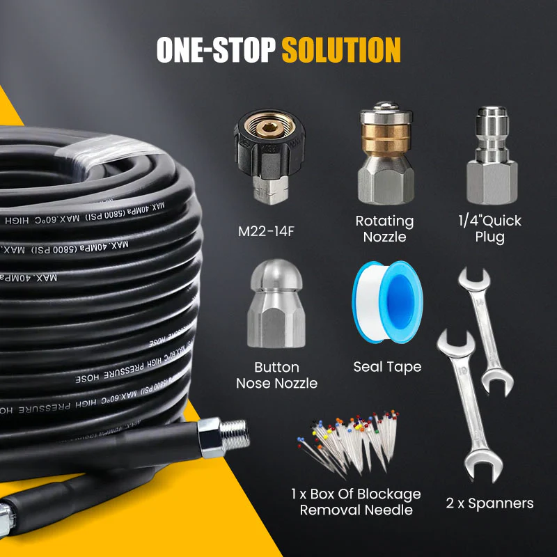 🎁 Hot Sale 50% OFF 🔥5800PSI Sewer Jetter Kit for Pressure Washer - Image 4