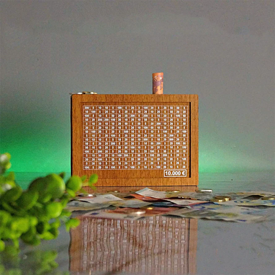 🔥New Arrivals 50% off🔥Retro Style Wooden Money Box with Counter Piggy Bank Handmade Saving Money Goal Piggy Bank - Image 5
