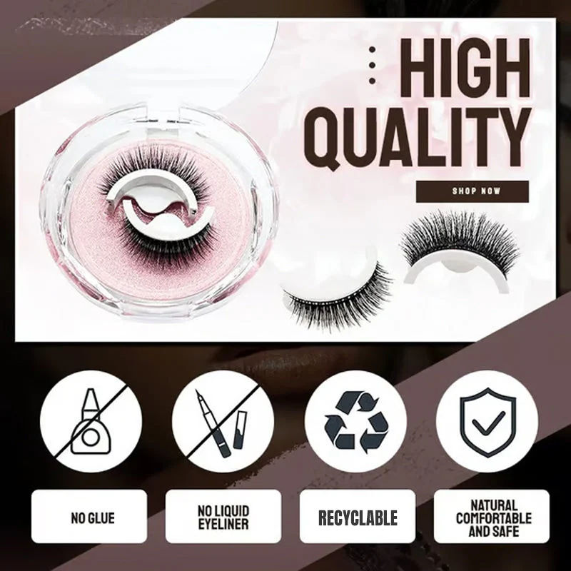 Reusable Self-Adhesive False Eyelashes - Image 7