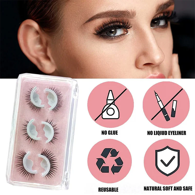 Reusable Self-Adhesive False Eyelashes - Image 8