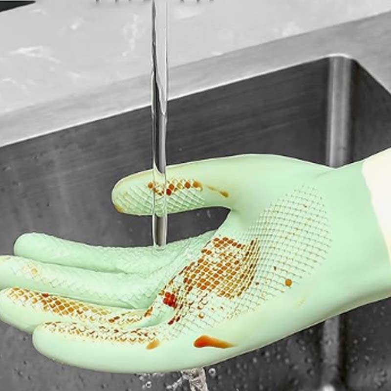 Reusable Non-Slip Dishwashing Cleaning Gloves - Image 6