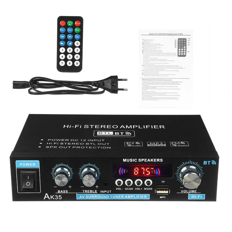 📢📢50% OFF !! ⏰AK35 Stereo Amplifier Home Audio Bluetooth 5.0 Max - Image 3