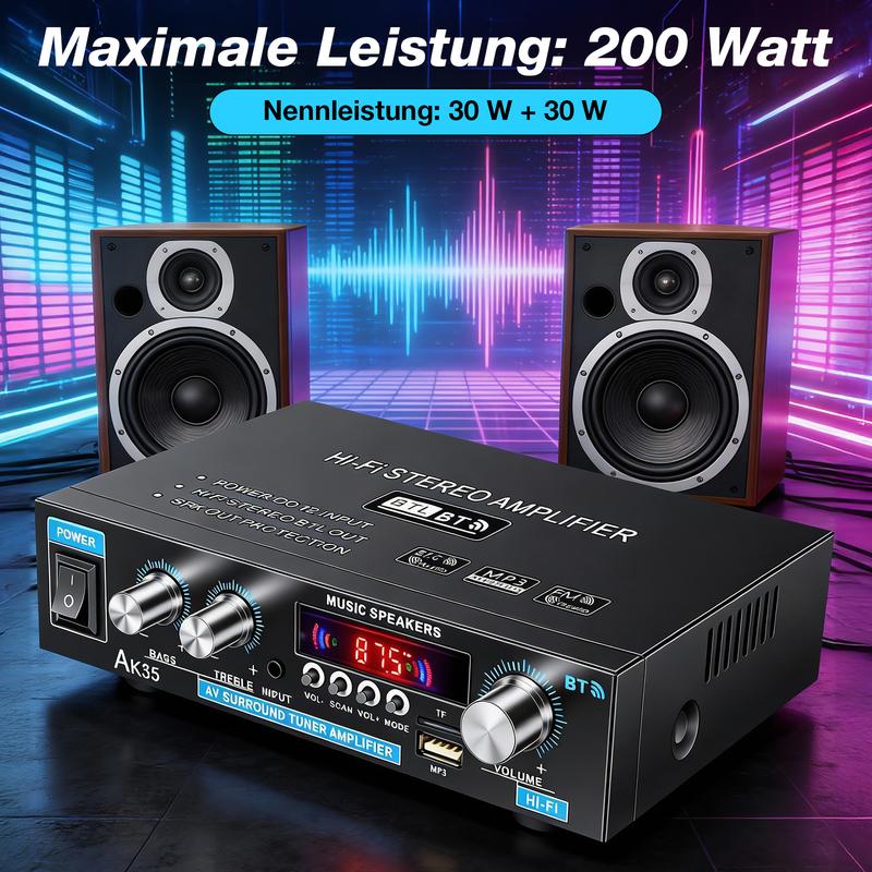 📢📢50% OFF !! ⏰AK35 Stereo Amplifier Home Audio Bluetooth 5.0 Max - Image 4