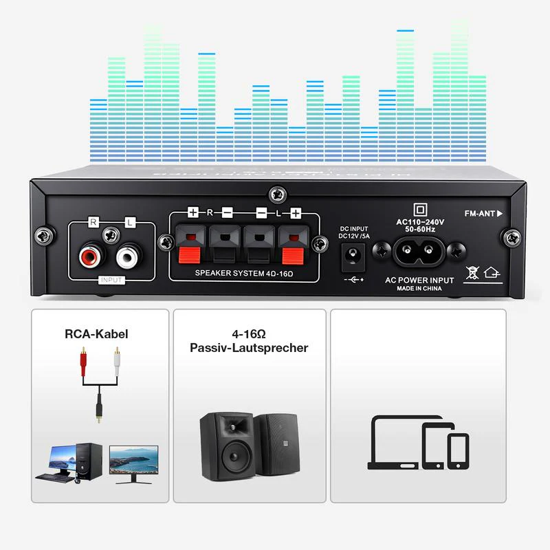 📢📢50% OFF !! ⏰AK35 Stereo Amplifier Home Audio Bluetooth 5.0 Max - Image 6