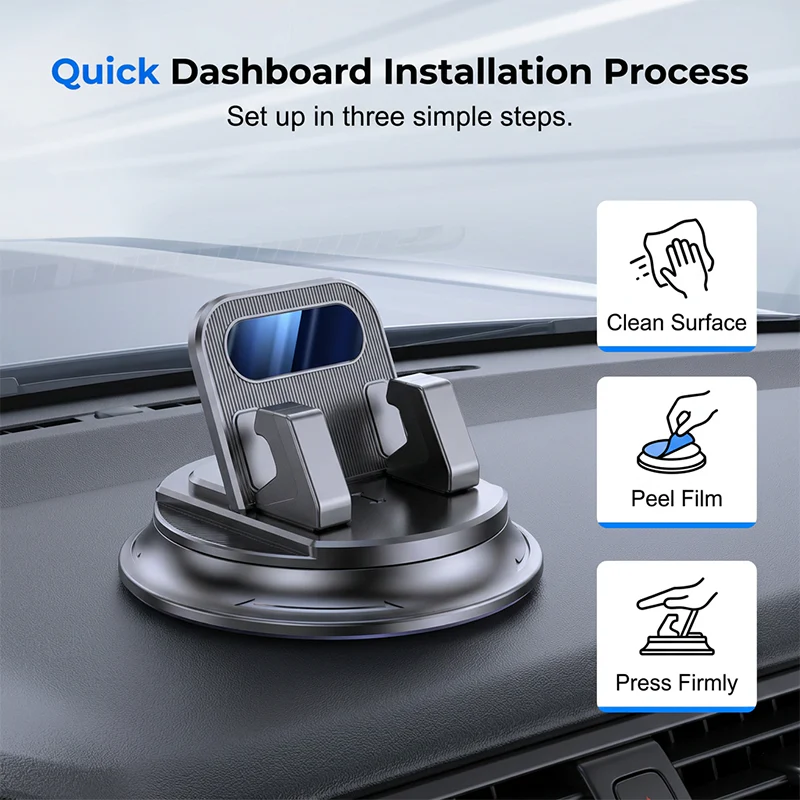 📱Rotating Dashboard Car Phone Holder – Secure, 360°, Easy Install 🔧 - Image 6
