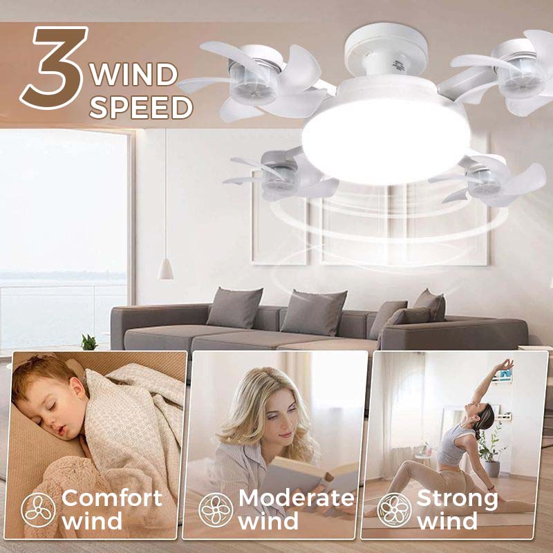 🌀50% OFF NOW! 💡Foldable Socket Ceiling Fan Light with Remote, Energy-Saving Cooling & Lighting for Bedroom & Home - Image 10