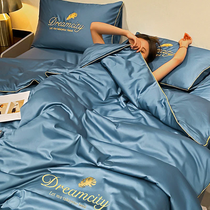 🔥 Summer Simple Ice Silk Quilt🎁Suitable for spring, summer and autumn - Image 4
