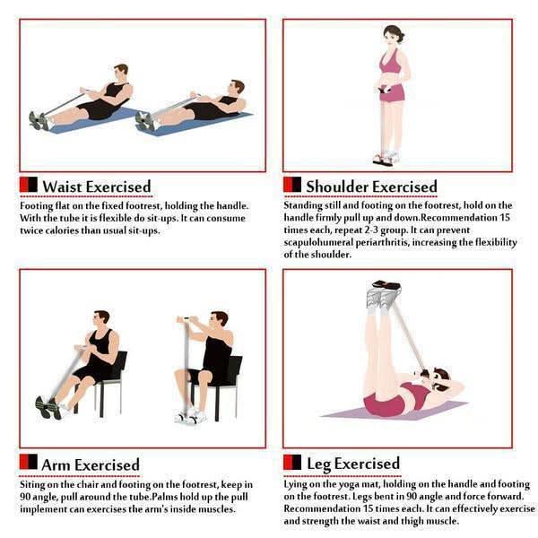✨2025 Hot Sale-Buy 2 Get 1 Free!!!🔥32 Fitness Resistance Bands-4 Tube Pedal Ankle Puller - Image 3