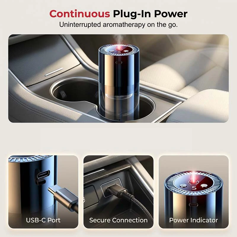 Smart Car Oil Diffuser with Starry Light - Image 7