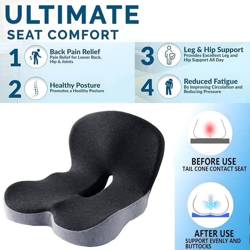 🛡️ LIMITED-TIME 50% OFF! 🚗 Non-Slip Memory Foam Seat Cushion for Car & Office – Ergonomic Pain Relief, Universal Fit, Breathable Mesh ✨ - Image 12