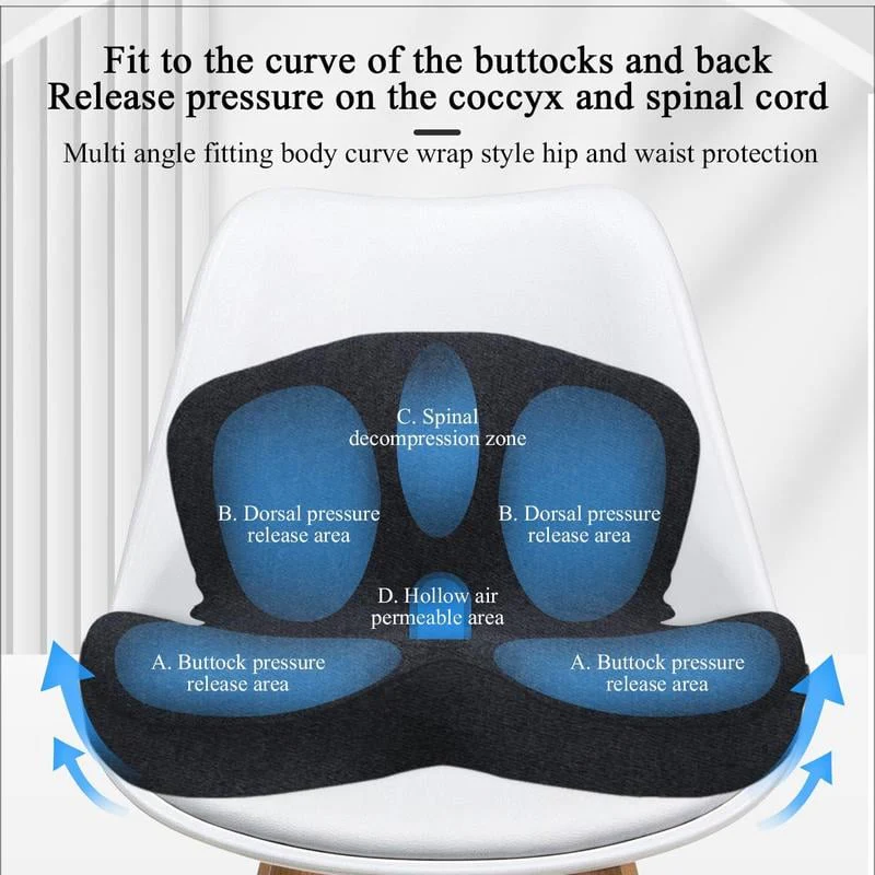 🛡️ LIMITED-TIME 50% OFF! 🚗 Non-Slip Memory Foam Seat Cushion for Car & Office – Ergonomic Pain Relief, Universal Fit, Breathable Mesh ✨ - Image 3