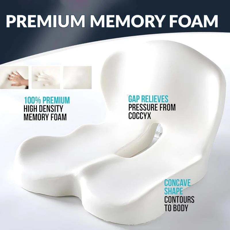 🛡️ LIMITED-TIME 50% OFF! 🚗 Non-Slip Memory Foam Seat Cushion for Car & Office – Ergonomic Pain Relief, Universal Fit, Breathable Mesh ✨ - Image 4