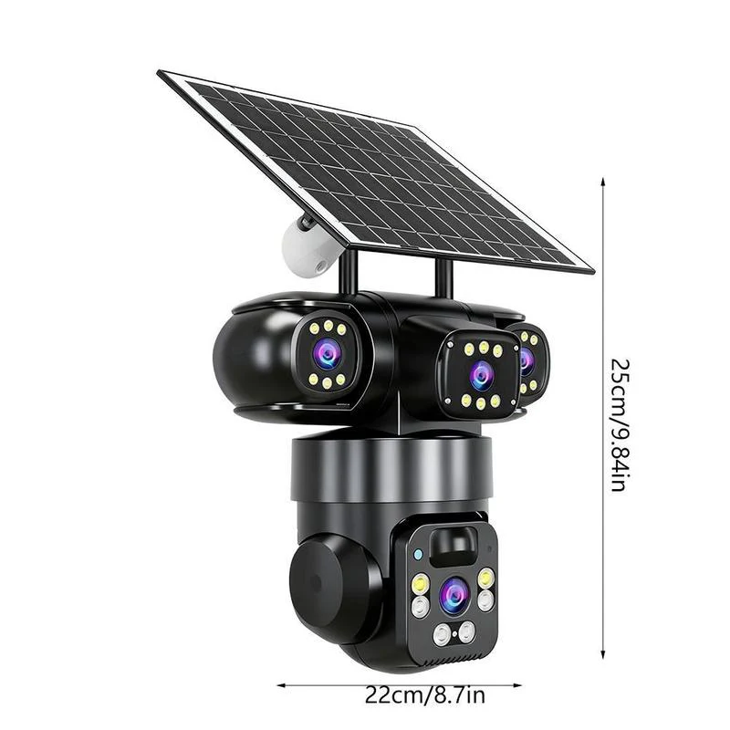 📢📢40% OFF !!!⏰6K 9MP Outdoor Wi-Fi Security Camera | 10x Zoom, 3 Lenses, 360° PTZ | IP66 Waterproof, Color Night Vision, Two-Way Audio, Motion Tracking - Image 7
