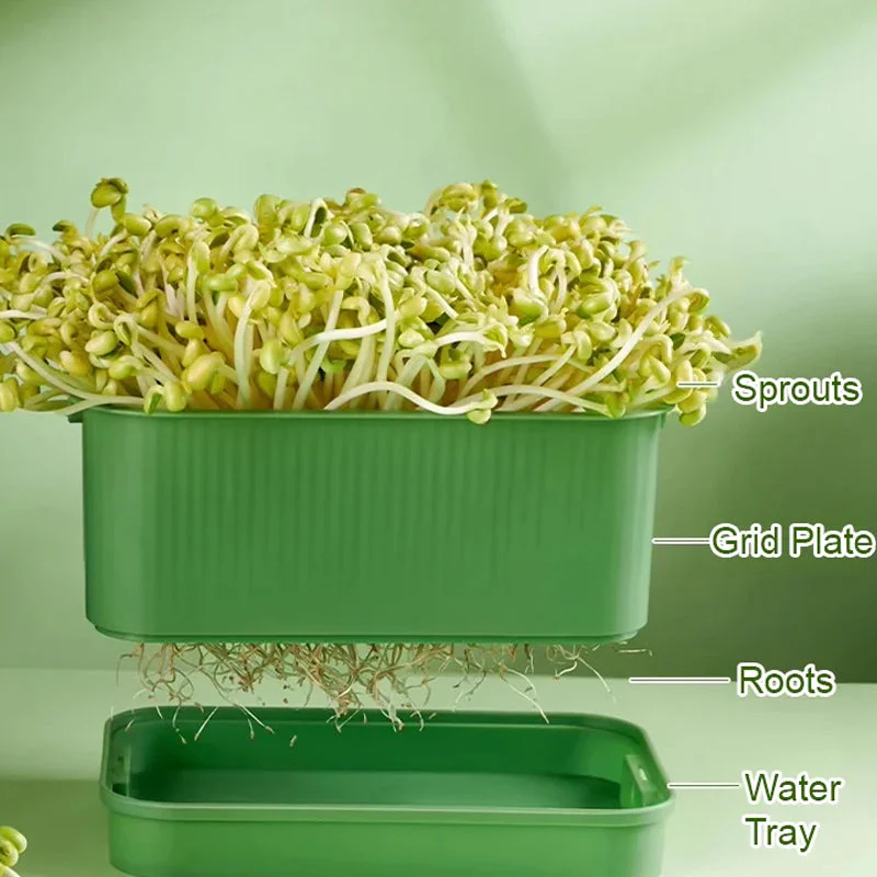 🔥Stackable Bean Sprout Growing Box - Multi-layer Design, Perfect for Home Cultivation, Healthy Green Living! - Image 4