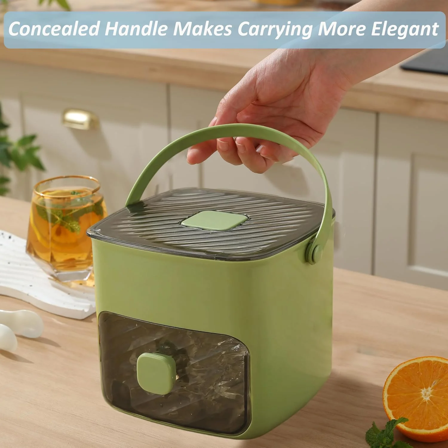 🔥Summer Hot Sale 50% Off🧊Portable Ice Maker with Lid and Storage Box (48 cubes). - Image 10