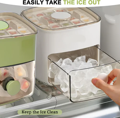🔥Summer Hot Sale 50% Off🧊Portable Ice Maker with Lid and Storage Box (48 cubes). - Image 4