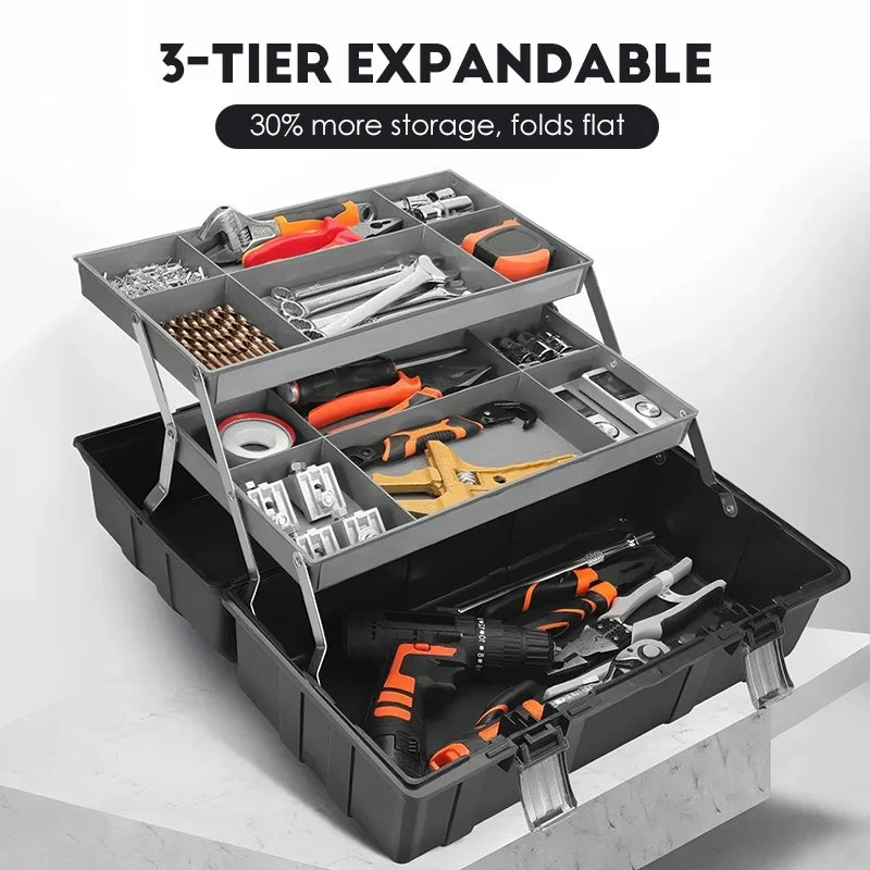 3-Tier Folding Storage Toolbox - Image 3