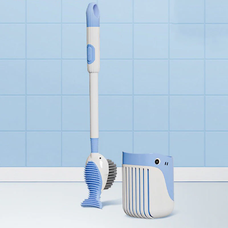 Wall-Mounted Suction Cup Toilet Cleaning Brush Set - Image 13