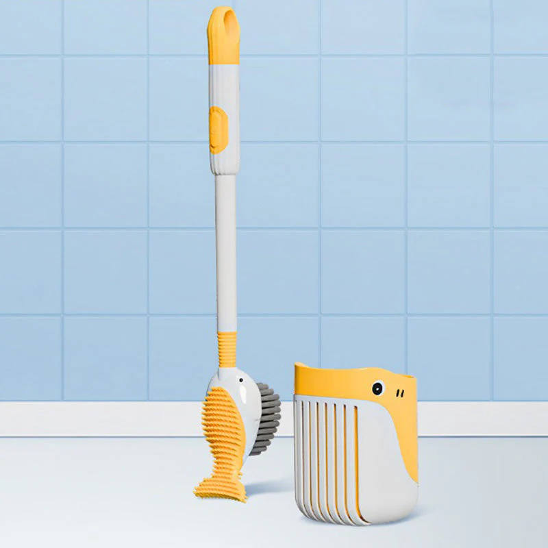 Wall-Mounted Suction Cup Toilet Cleaning Brush Set - Image 14