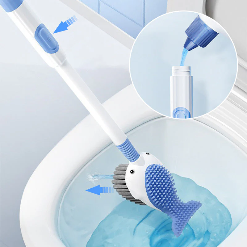 Wall-Mounted Suction Cup Toilet Cleaning Brush Set - Image 3