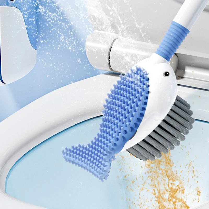 Wall-Mounted Suction Cup Toilet Cleaning Brush Set - Image 4