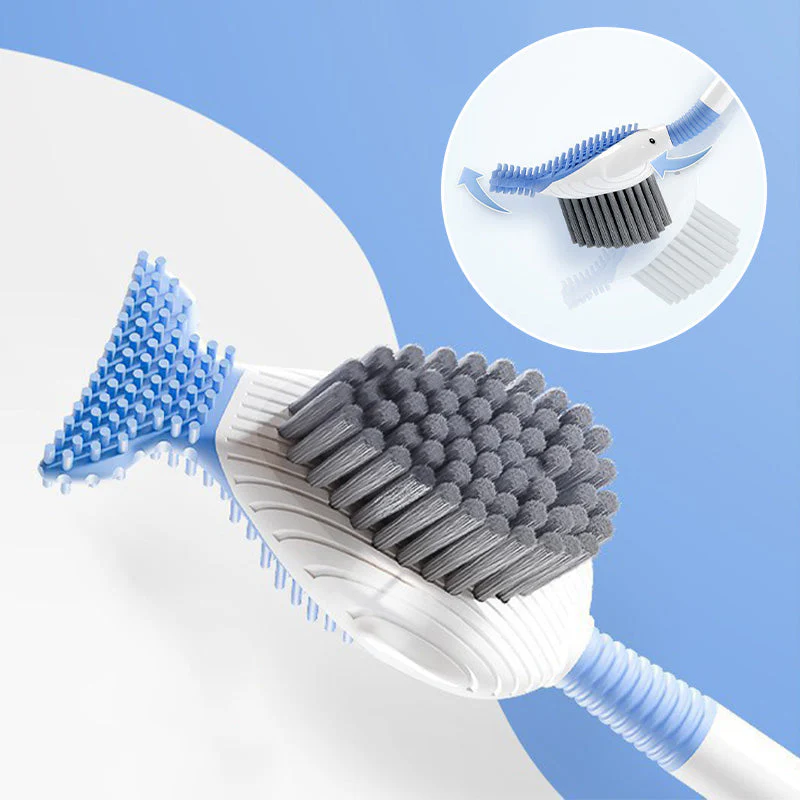 Wall-Mounted Suction Cup Toilet Cleaning Brush Set - Image 6