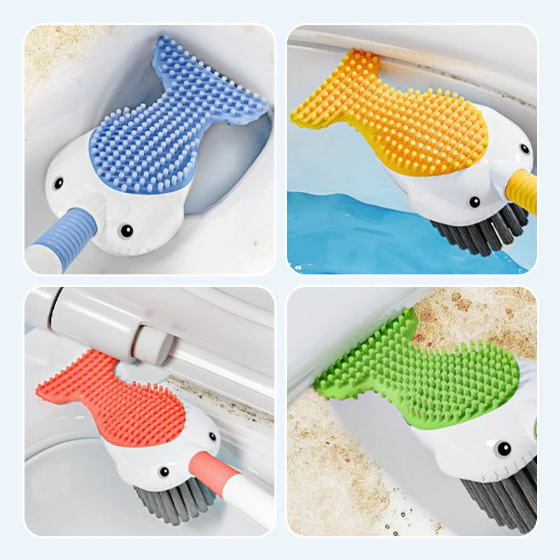Wall-Mounted Suction Cup Toilet Cleaning Brush Set - Image 8