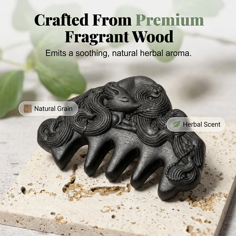 Traditional Fragrant Wood Massage Comb - Image 2
