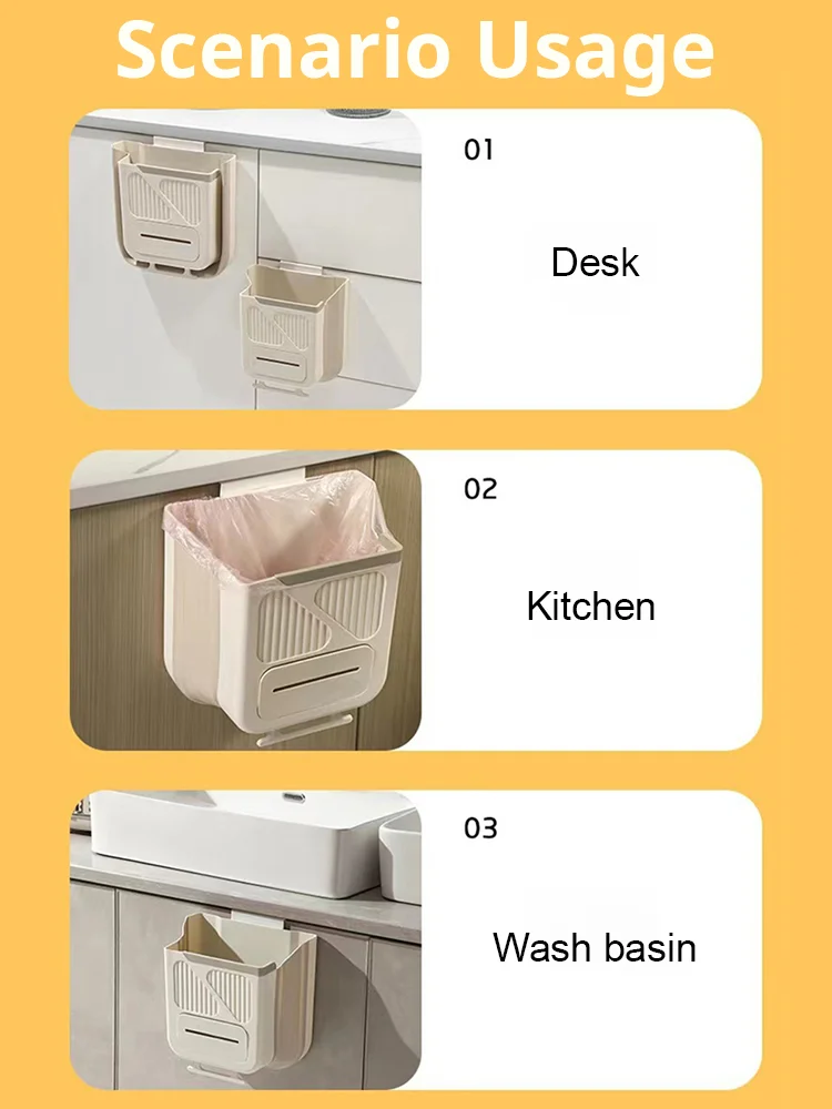🗑️50% OFF NOW!🕒Foldable Hanging Trash Can – Space Saving, Leak Proof & Easy to Clean🧼 - Image 5
