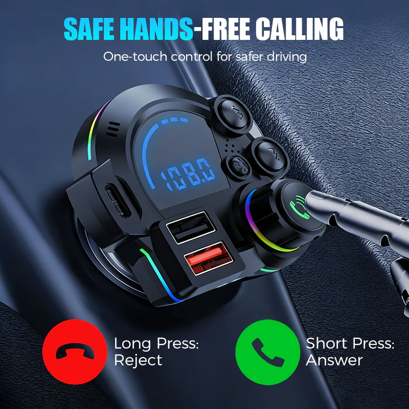 🔥Limited-time offer-Universal Dual-Port Car FM Bluetooth Transmitter - Image 3