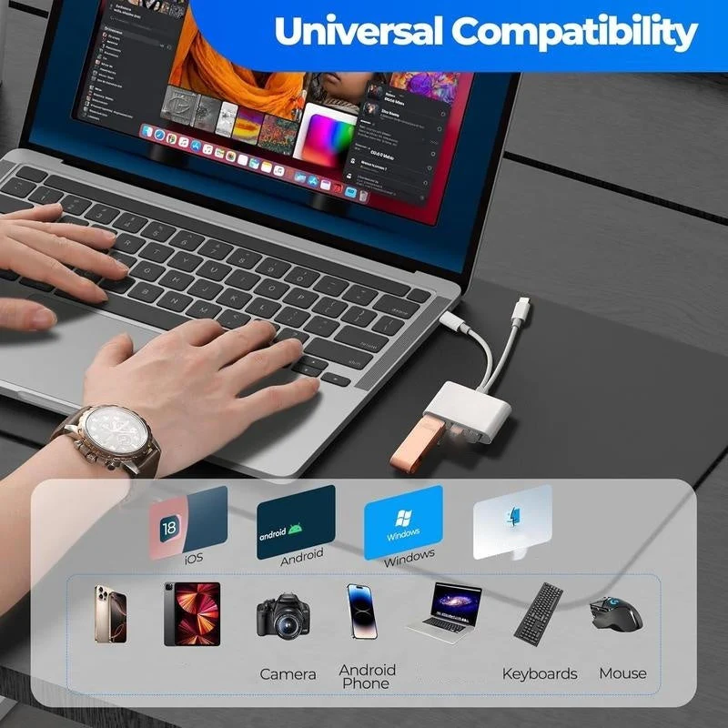 3-in-1 USB-C Memory Card Reader - Image 3