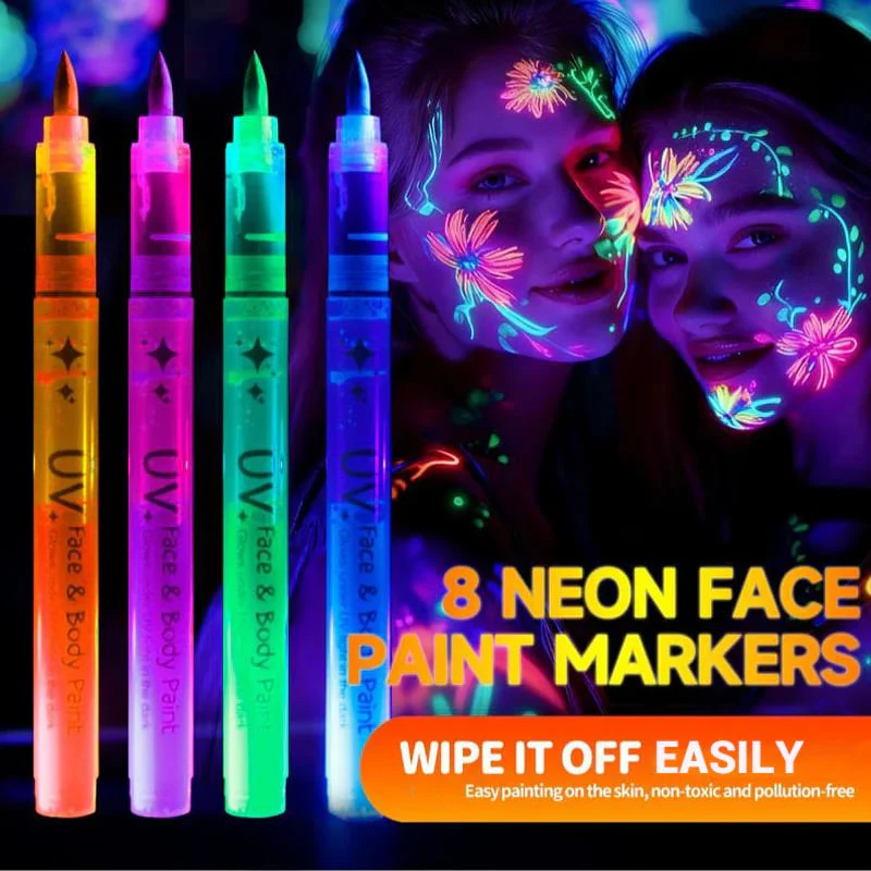 📢HOT SALE !!!✨UV Glow Face and Body Paint Markers Set - Image 2