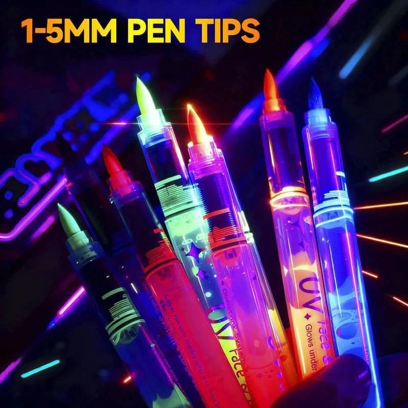 📢HOT SALE !!!✨UV Glow Face and Body Paint Markers Set - Image 4