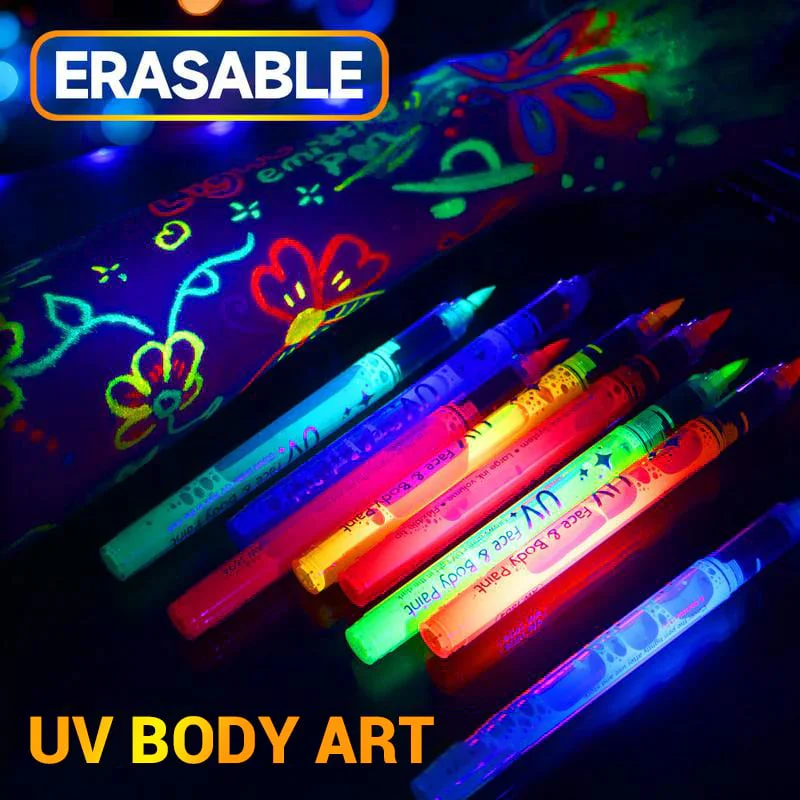 📢HOT SALE !!!✨UV Glow Face and Body Paint Markers Set - Image 5