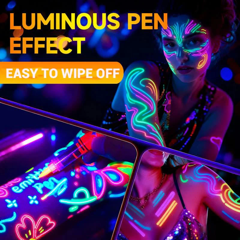 📢HOT SALE !!!✨UV Glow Face and Body Paint Markers Set - Image 8