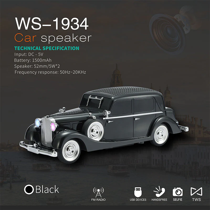 🔥2026 New Arrivals: 50% Off for a Limited Time!🔥Vintage Car Bluetooth Speaker with Stereo Sound - Image 4